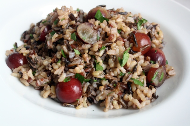 Rosemary Wild Rice with Red Grapes